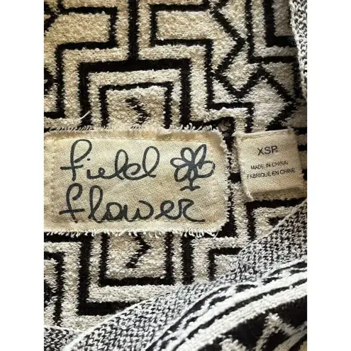 Anthropologie  Field Flower Tribal Jacquard Cardigan XS Boho Coastal Aztec