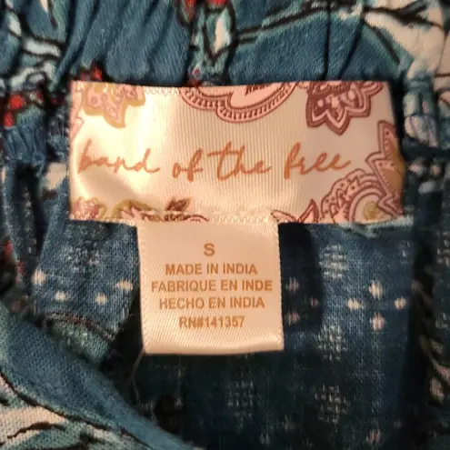 NWT Band of the Free Celene Deep Teal Floral Layerd Midi Skirt Fairy Y2K Sz S