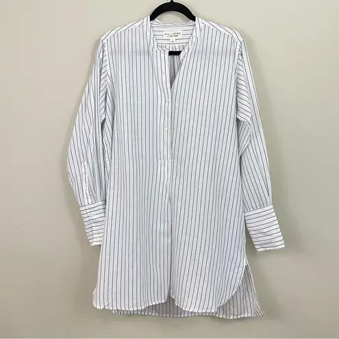 Nili Lotan Loria Tunic Striped Shirt Dress Linen