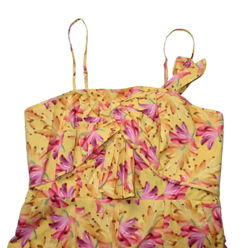 Farm Rio NWT Banana Sunshine Bow Top Jumper in Yellow Tank Jumpsuit XS
