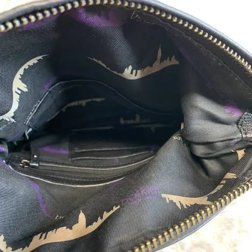 Botkier Leather Crossbody Bag Mixed Metal Black Pebbled