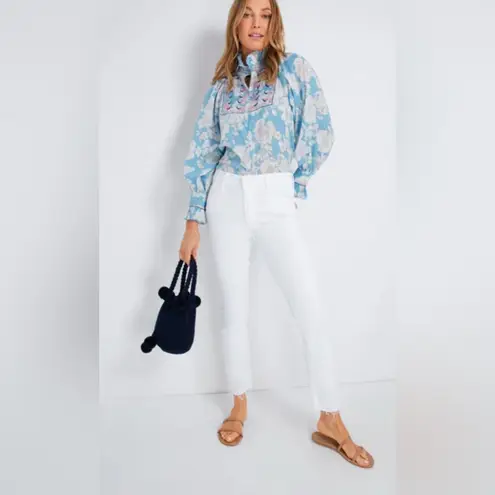 Tuckernuck NEW ANTIK BATIK Blue Peony Blouse