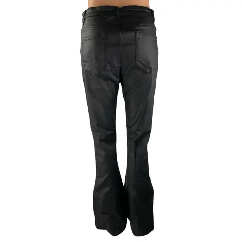 Edikted Women's Black High Waisted Coated Flare Bootcut Trousers Pants Size XL - Image 2