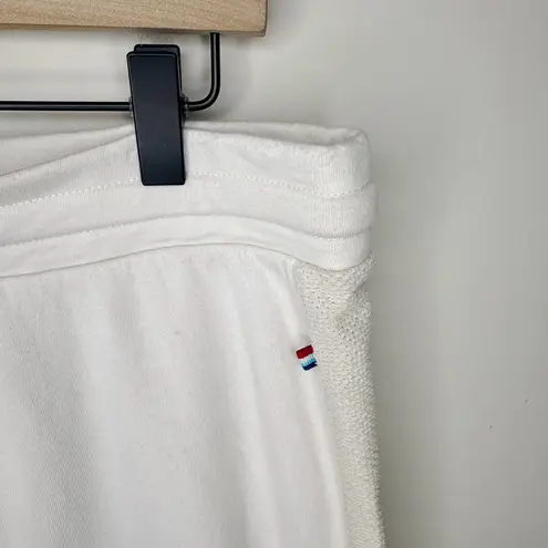 Sol Angeles Mesh Scallop Drawcord Mini Skirt MSRP $104 Size XL Ecru Soft Fleece - Image 4