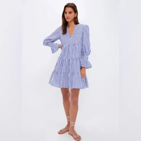 Tuckernuck Pomander Place Blue and White Stripe Cotton Poplin Kenzo Dress - XL