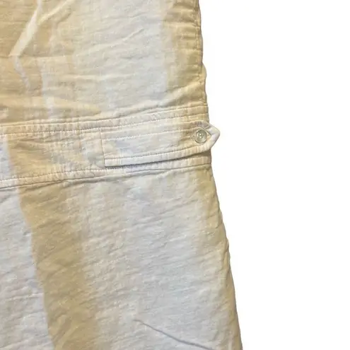 Koch White Sleeveless Romper Jumpsuit Utility Pockets Casual Summer