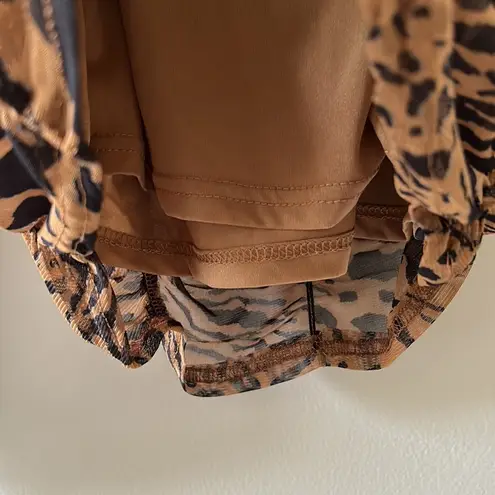 Jane and Delancey Jane & Delaney Tiger Print Ruche Blouse