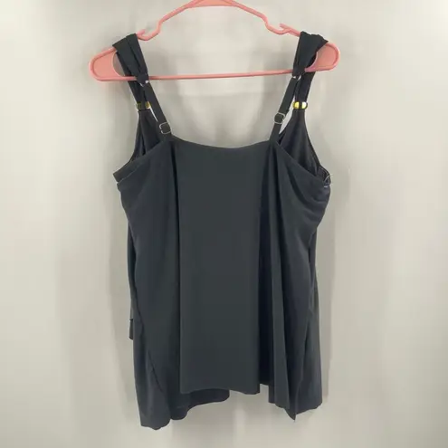 MiracleSuit Razzle Dazzle Tankini Top Size 10 Swim NEW Underwire Gold Detail