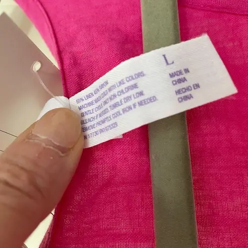 Stars Above NWT Pink Sleeveless Crop Top Racerback Tank Boxy ~ Size L