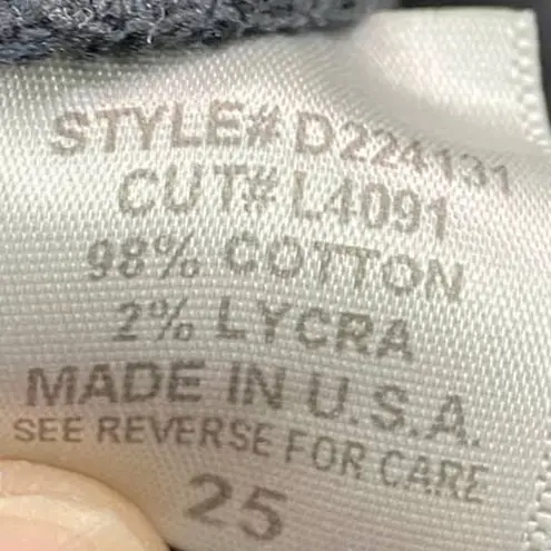 Carmar Black Moto Skinny Jeans Low Rise Faded Black Cargo Pockets Womens 25"