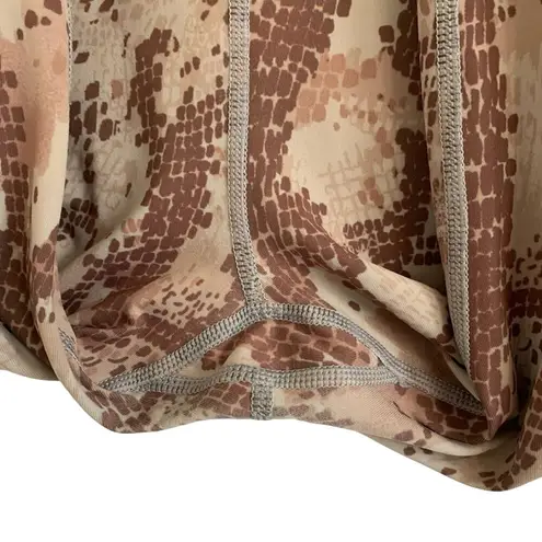 Vimmia Snakeskin Printed Leggings in Brown Tan Size XS