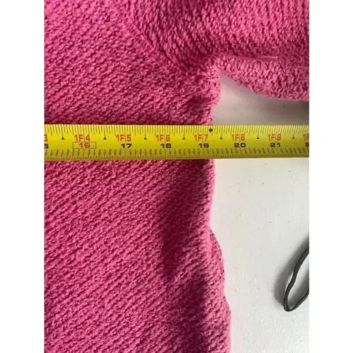 Soft Surroundings Women's Pink Textured 3/4 Sleeve Pullover Sweater Small 0142