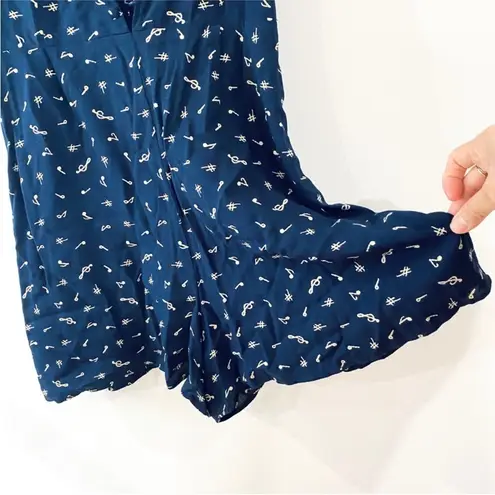 Reformation navy blue Musical note short romper