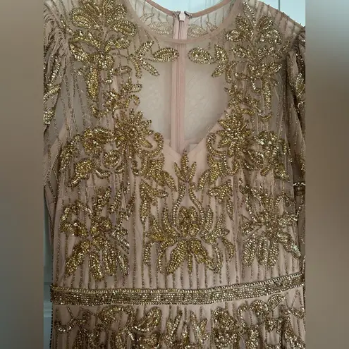 Mac Duggal Beaded Illusion Puff Sleeve Gown 93638