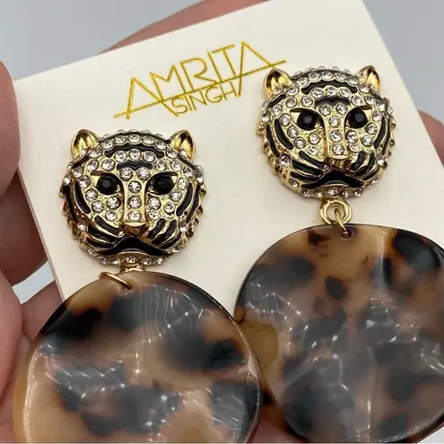 Amrita Singh  Tiger Animal Kingdom Resin Earring