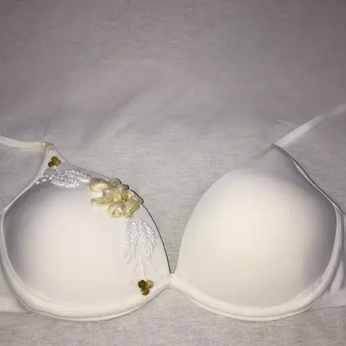 Brazilian Size Small White Beaded Side Tie Bikini Set. New With Tags
