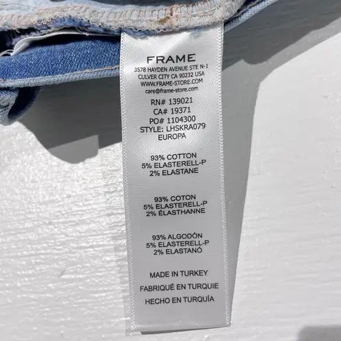 Frame New Le High Skinny Jeans High Rise Raw Edge Stretch Denim Europa