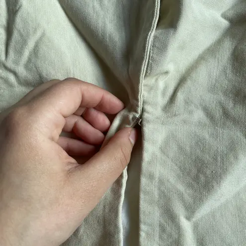 Victoria Beckham Jacket Womens 4 Cream Slim Blazer Career Linen Blend