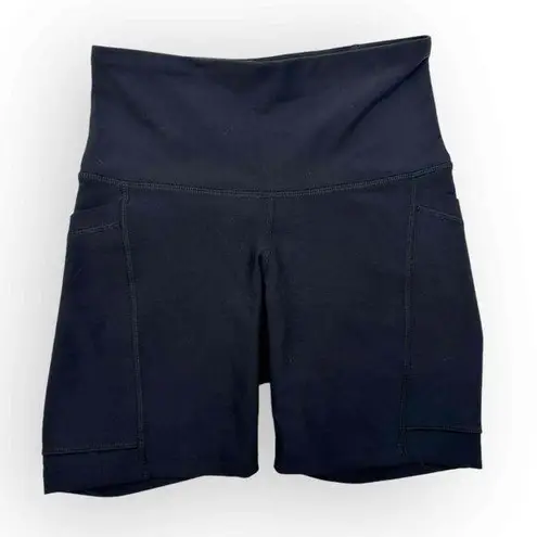 Old Navy  Active Black High Waisted POWERSOFT GO DRY Bike Shorts thumbnail 1