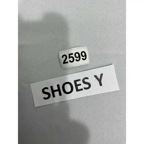 Womans Fed International 37 (6.5) Gold Sparkly Espadrille Wedge Sandal Open Toe