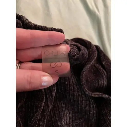 Calia Carrie Underwood Pullover Chunky Open Sleeves S Small Burgundy Wine Color