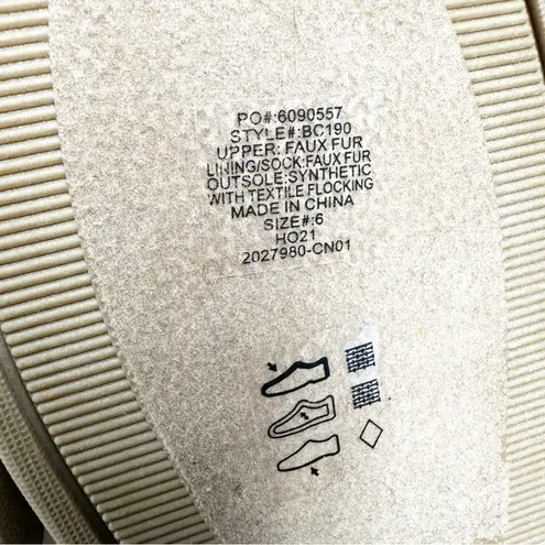 J.Crew NEW  Leopard Fuzzy Faux Fur Slippers Womens 6 Animal Print Cozy Slip On