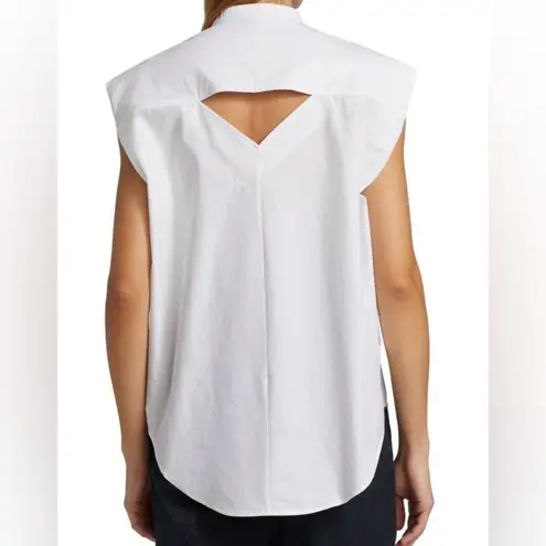 Derek Lam Clinton Sleeveless Button-Up Top white oversized NWOT size 2