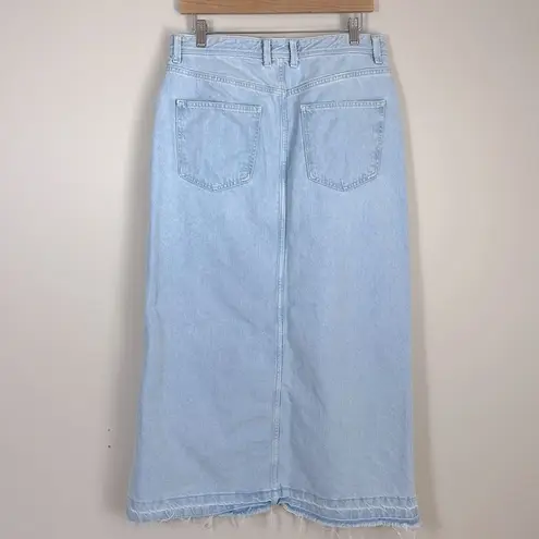 ZARA  Denim Jean Maxi Skirt Light Wash Size Large