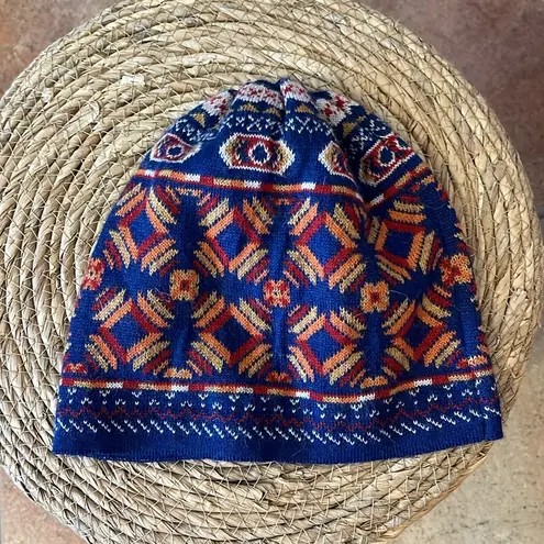 Peruvian imports beanie 100% alpaca wool Blue