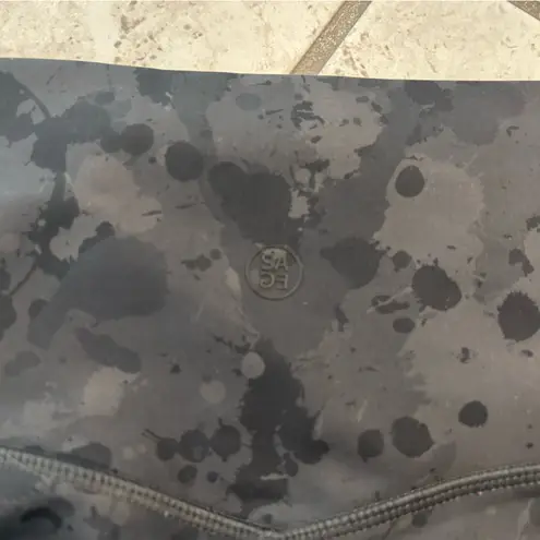 SAGE Collective Camo Spatter High Rise Leggings XS Black