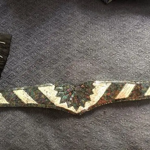 Vintage 80’s Style Black & Silver Sequin Belt