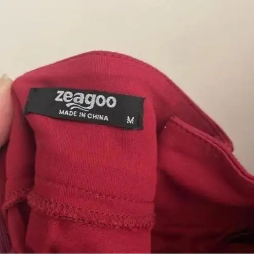 ✅Red Pleated Skater skirt Style Circle Skirt Preppy Academia Ballet Red Size M