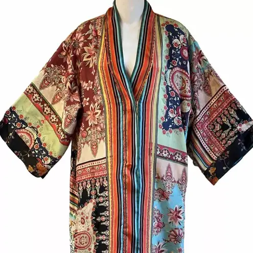 Johnny Was silk Multi Reversible Journey Kimono NWT (oversized)