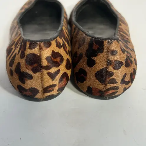 Calvin Klein Jeans Women Leopard Print Calf Hair Ballet Flats Shoes EU 38 US 8