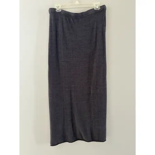 Barefoot Dreams Maxi Skirt Size Medium Dark Grey Cozychic Ultra Lite Knit #927