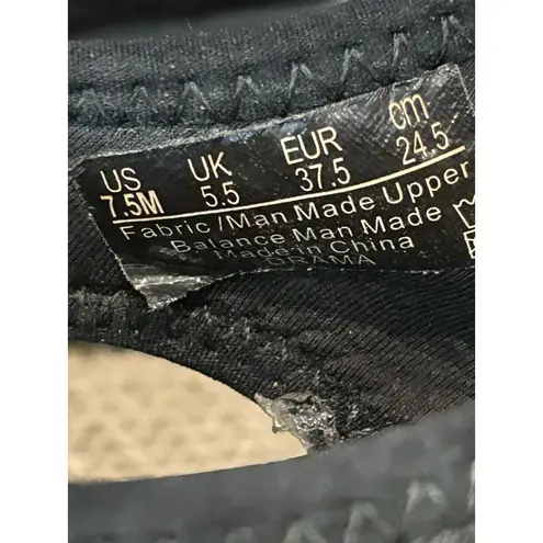 Bzees Sandals Womens 7.5 M Dream Slingback Black Fabric Peep Toe Wedge Heels