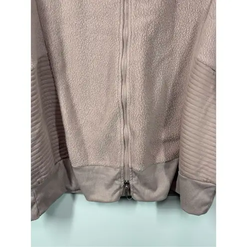 Tahari Sport Sweatshirt Athleisure Back Zip Sherpa Long Sleeve Size 1X