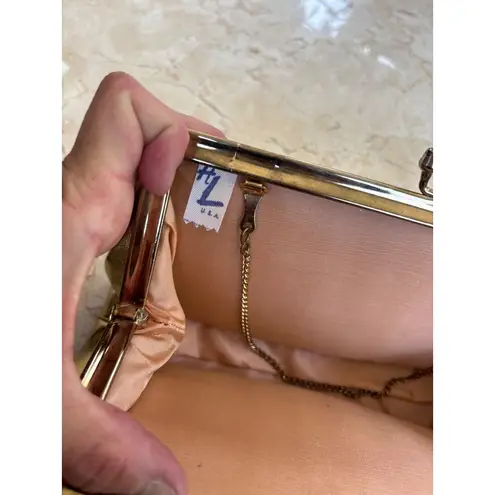 Vintage Gold Evening Clutch With Chain Strap