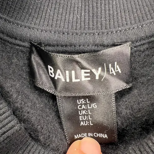 Bailey44 Bailey/44 BlCk Crystal Rhinestone Studded Sweatshirt Dace Cheer Mom Size L