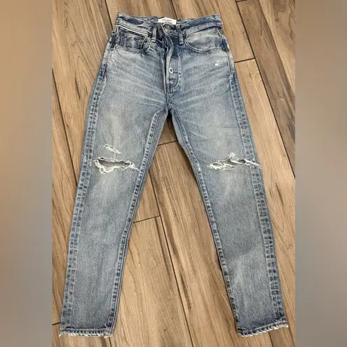 New! Moussy Vintage Humphreys High Waisted Tapered Jeans Size 24 $370 Blue