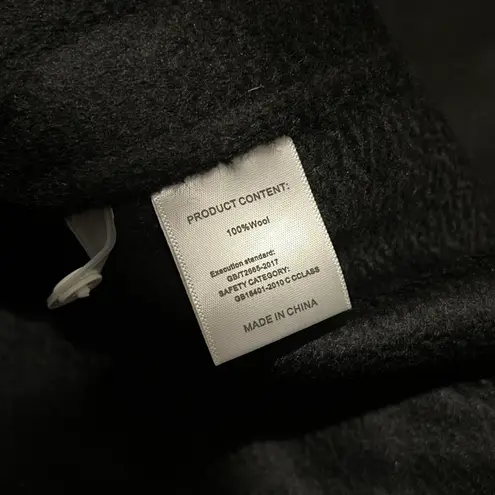 Wool Trench Coat Winter Jacket Parka Bomber Office Coat Wool Jacket Fall Long Jacket Black