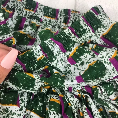 90s Green Square elastic cotton pants Size XS