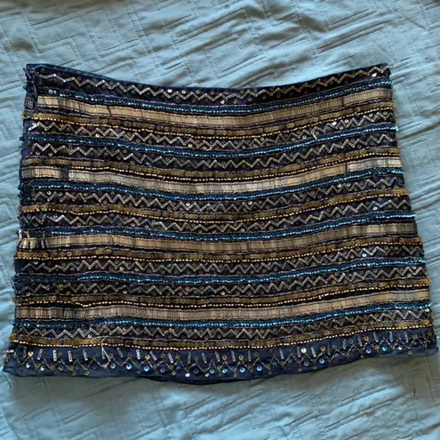 Parker Embellished Sequin Mini Skirt