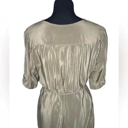 Amanda Uprichard  Silk Button Green Dress