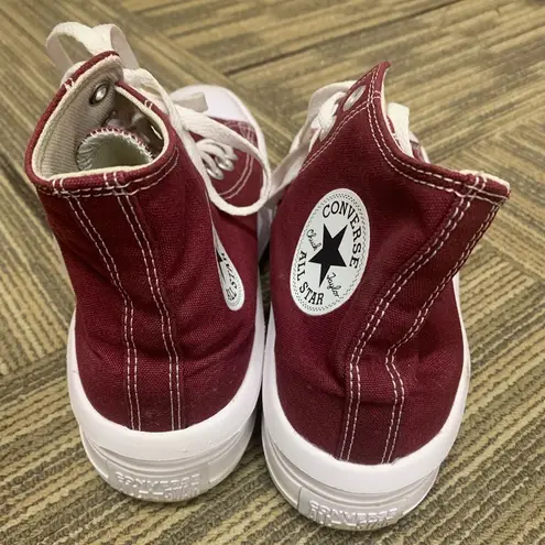 Converse Maroon/Beetroot High Top Platform Sneakers