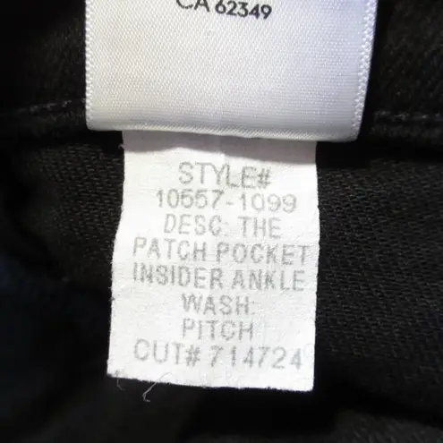 NWT Mother The Patch Pocket Insider Ankle in Pitch Black Bootcut Crop Jeans 30