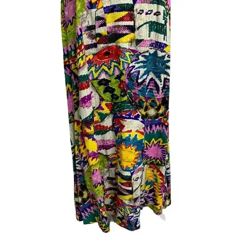 Jams World Vintage Sun Motif Colorful Shift Maxi Dress Size M