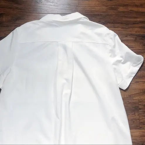 James Perse • Fresca Knit Pocket Shirt Dress cream white shift a-line popover