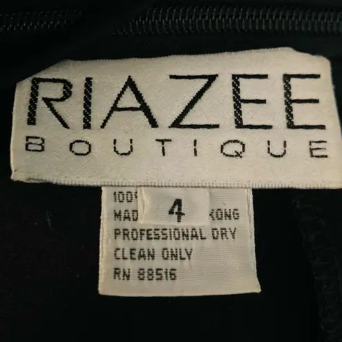 Naeem Khan’s vintage 90s Riazee Boutique floral beaded black cocktail dress. 4