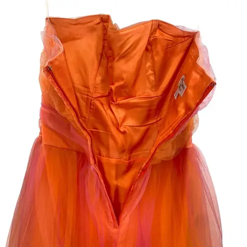 Gunne Sax Vintage Jessica Mcclintock Strapless Dress Party Prom Tulle